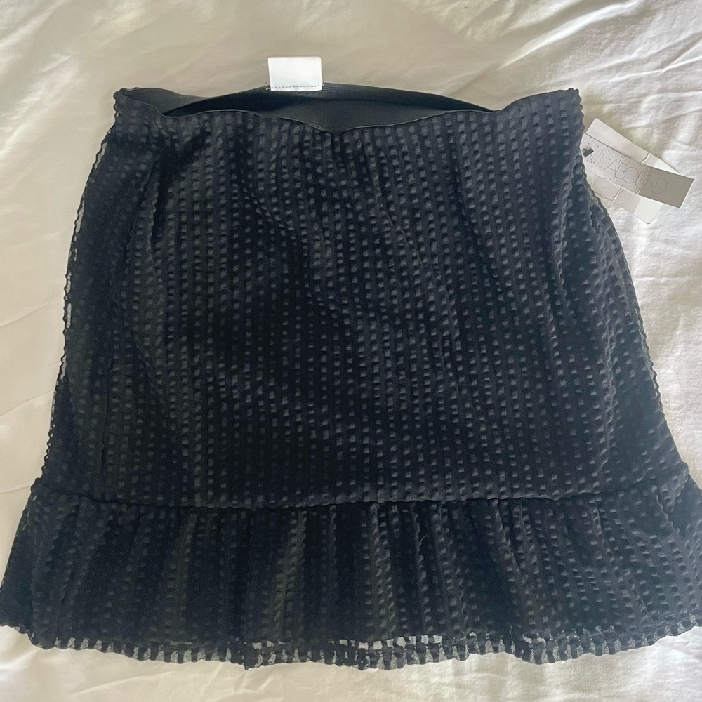 Black Polka Dot Ruffle Skirt